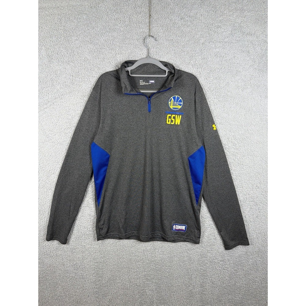 NBA Golden State Warriors Men's Under Armour 1/4 Zip Long Sleeve Size L